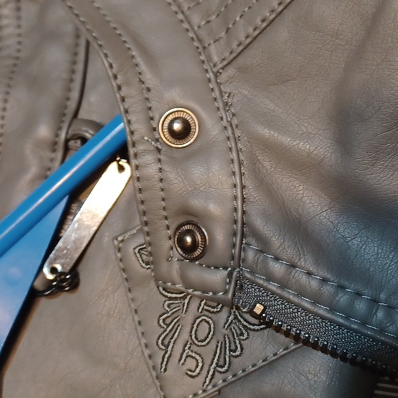 JOUJOU Women's Petite Plus Size Grey Jacket - Picture 7 of 15